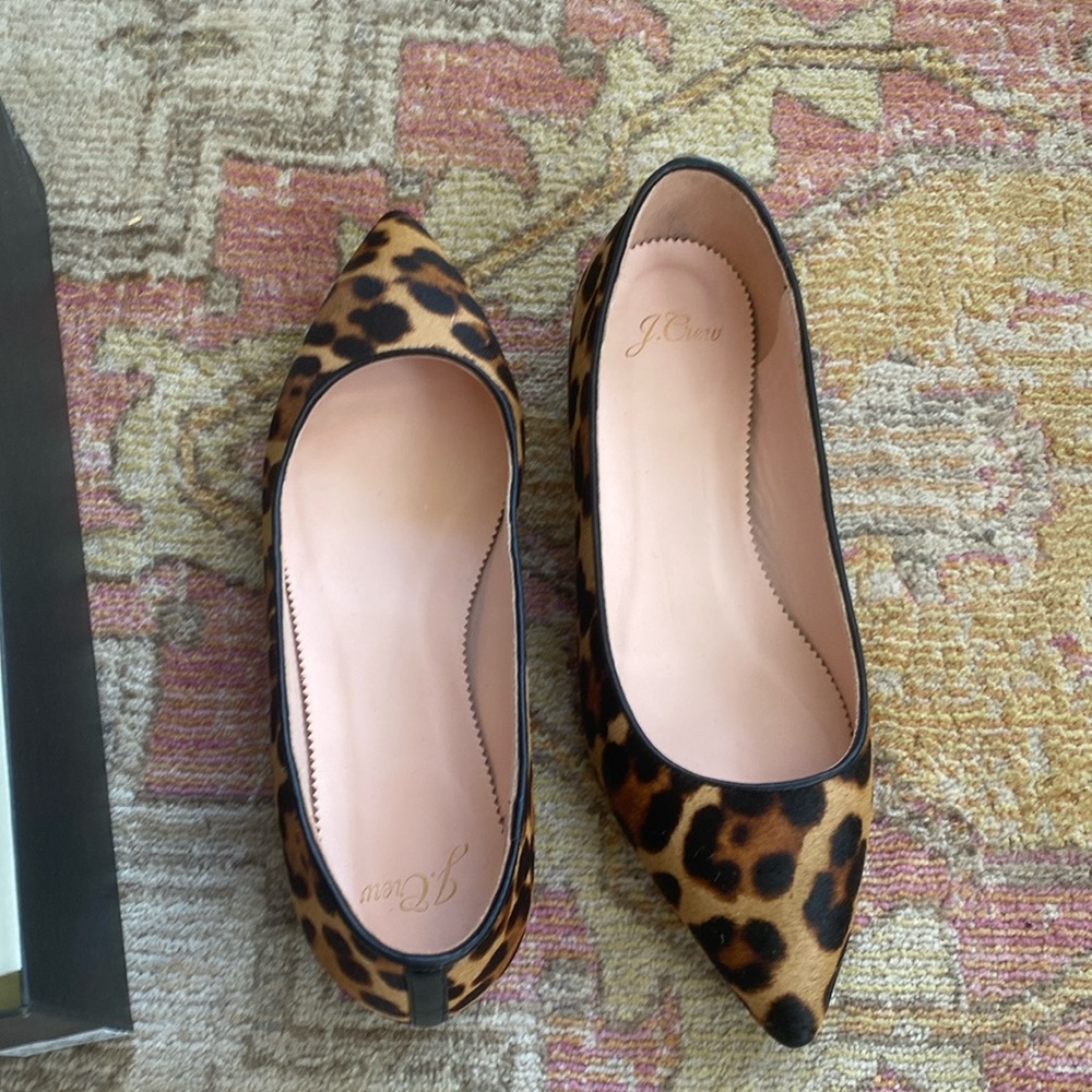J. Crew leopard flats